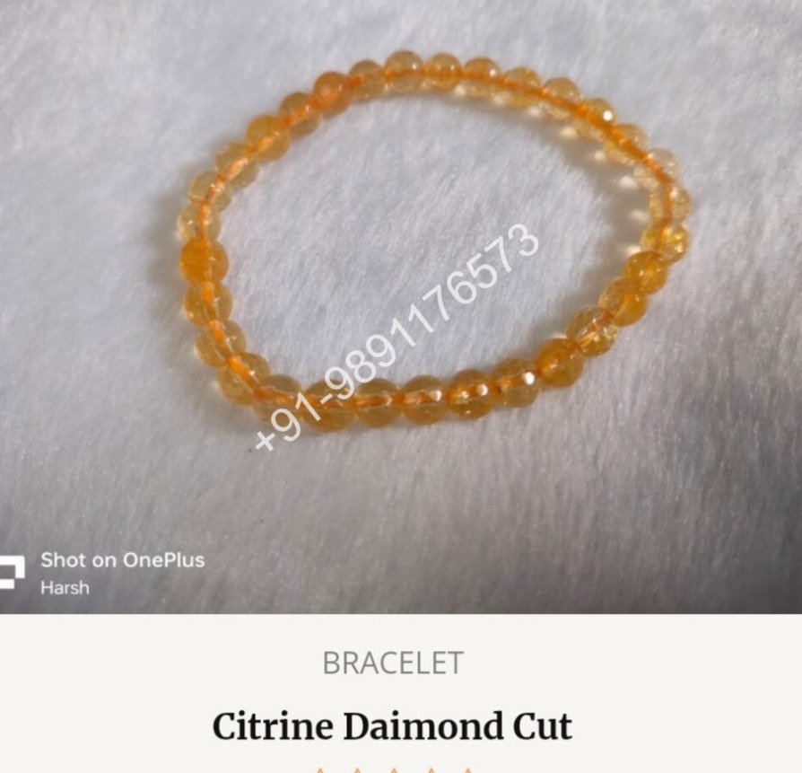 CITRINE DAIMOND CUT BRACELET